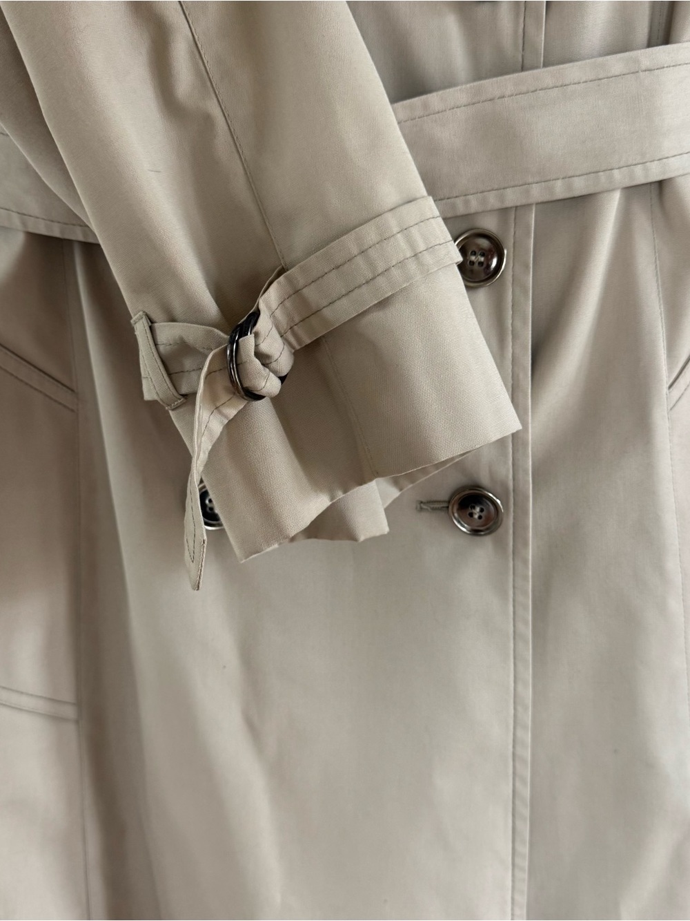Vintage London Fog Light Beige Trench Coat size 16/XL - Picture 4 of 10